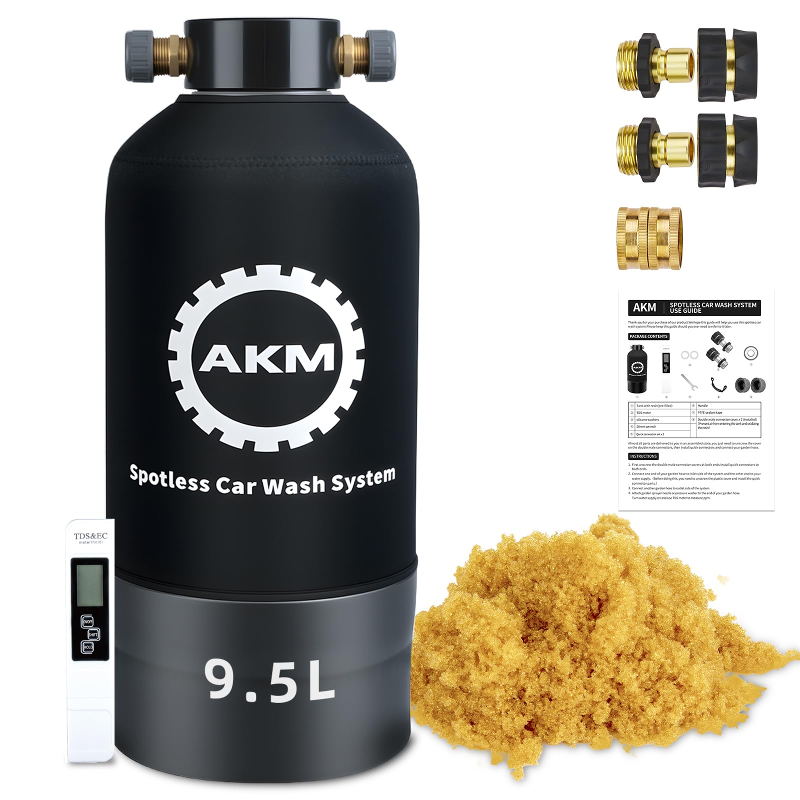 AKM Spotless Water System for car wash,Pre-Filled with DI Resin